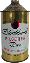 blackhawk pilsener beer quart cone