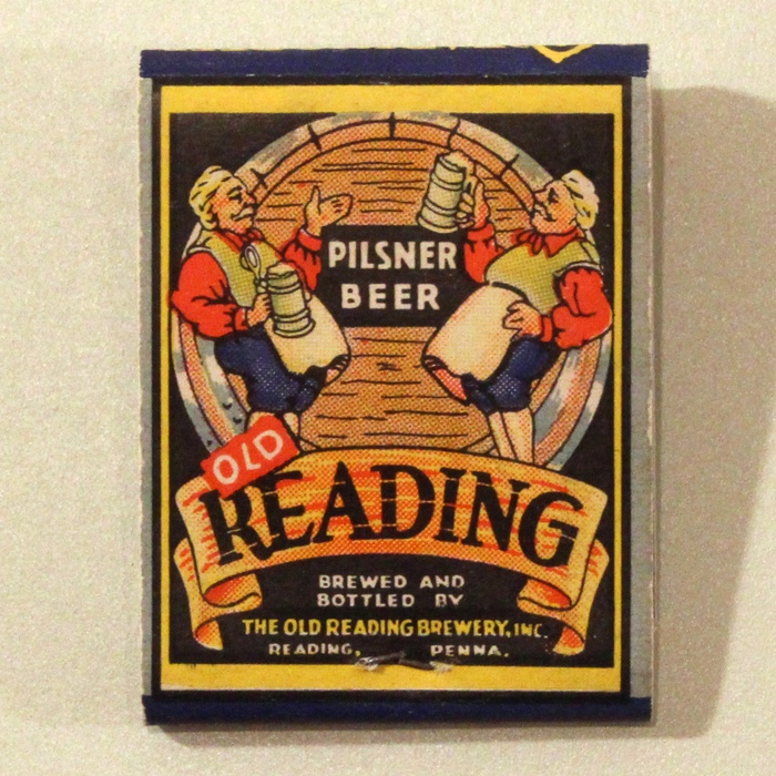 Old Reading Pilsner Beer Match Cover Beer
