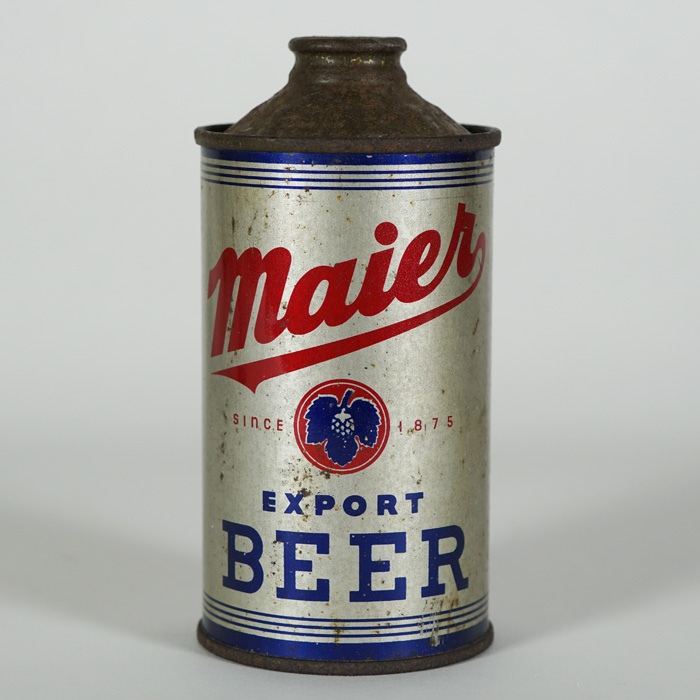 Maier Export Beer Cone Top Can Beer