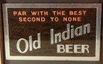 Old Indian Beer Framed Cardboard Sign Photo 2