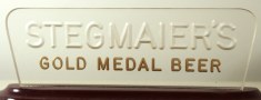 Stegmaier's Gold Medal Beer Etched Plexiglass Back Bar Lamp Photo 3