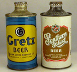Gretz Beer and Southern Select Cone Top Cans