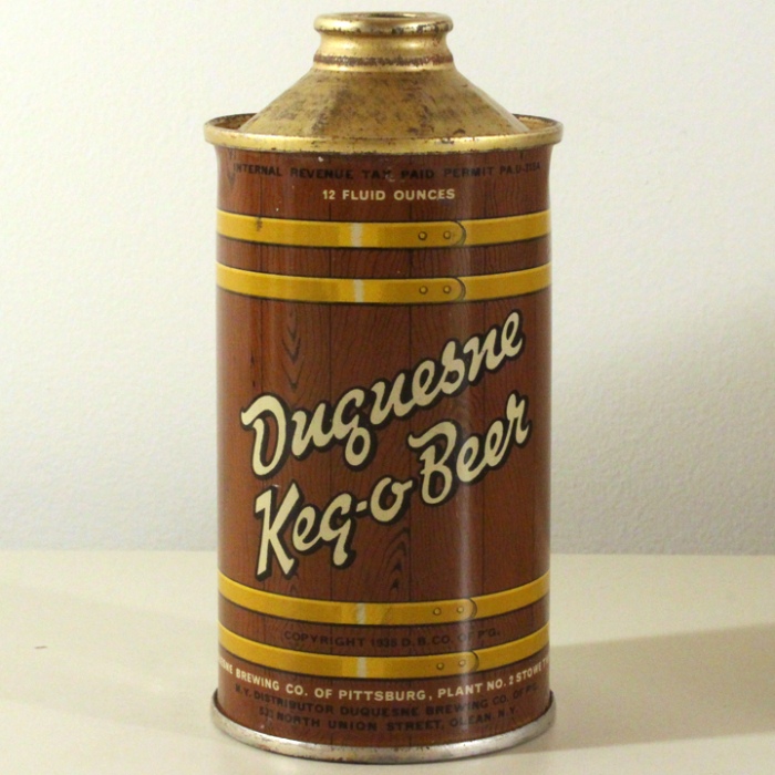 Duquesne Keg-o-Beer 159-24 at Breweriana.com