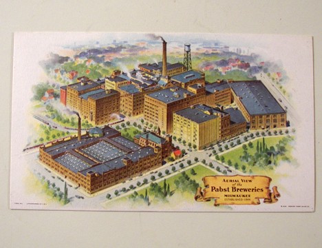 1941 Pabst Factory Scene Post Card Beer
