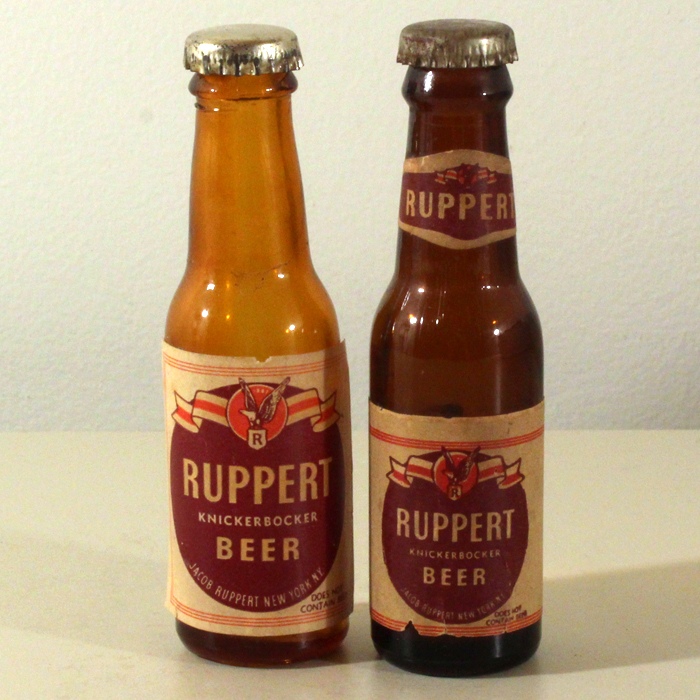 Ruppert Knickerbocker Beer Mini Bottles Set of 2 Beer