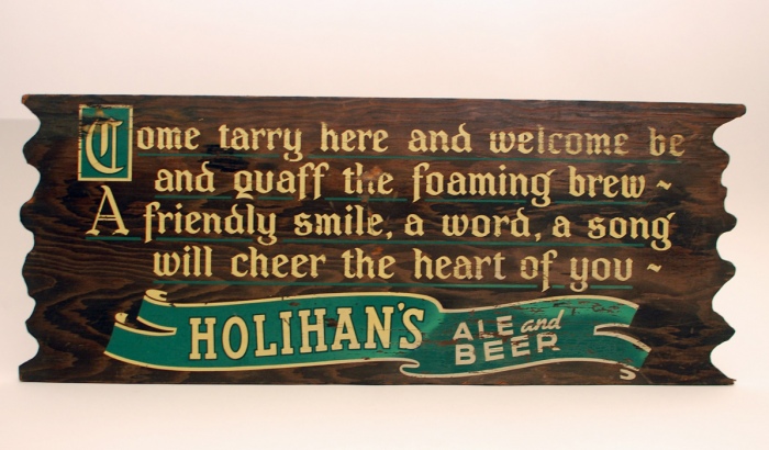 Holihans Wood Diecut Green Beer