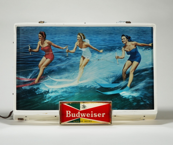 Budweiser Ladies Water Ski Lighted Sign Beer