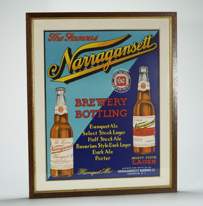 Narragansett Brewery Bottling Sign Beer