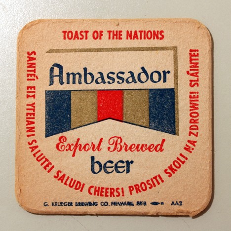 Ambassador Export Brewed Beer - "Toast Of The Nations" Beer