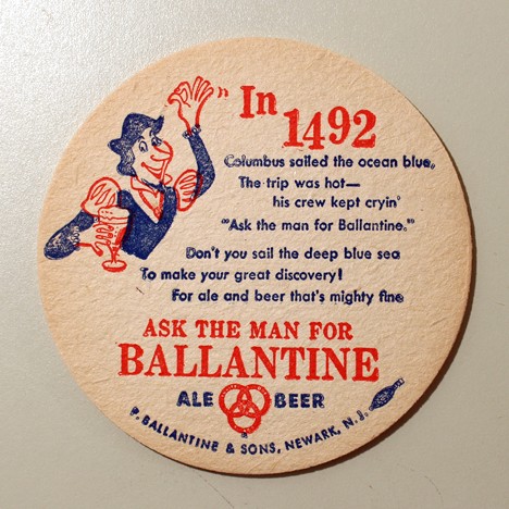 Ballantine Ale & Beer - In 1492 Beer