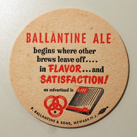 Ballantine Ale - "Begins Where Other Brews Leave Off..." Beer