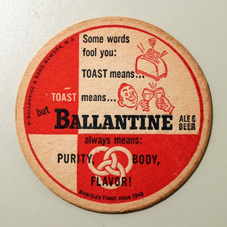 Ballantine Ale & Beer - Toast (No Union Label) Beer