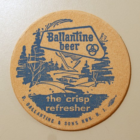 Ballantine Beer - "The 'Crisp' Refresher" - Round Beer