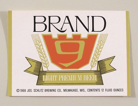 Brand 9 Light Premium Beer (Test Label) Beer