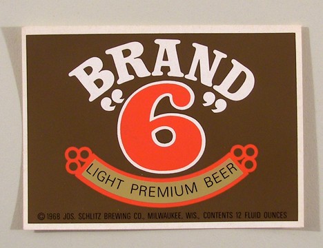 Brand "6" Light Premium Beer (Test Label) Beer