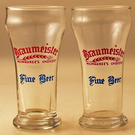 Braumeister Milwaukee's Choicest Glass Set Beer