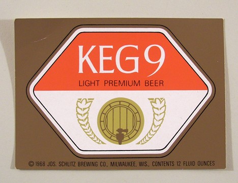 Keg 9 Light Premium Beer (Test Label) Beer