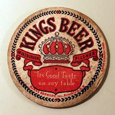 Kings Beer - "It's Good Taste..." White Writing Beer