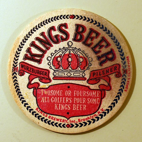 Kings Beer - "Twosome or Foursome..." White Writing Beer