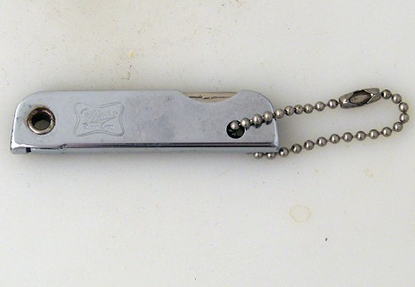 Miller High Life Beer Small Stainless Pocket Knife Keychain Beer