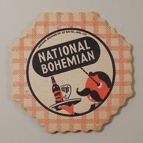 National Bohemian - Red/White Tablecloth Beer