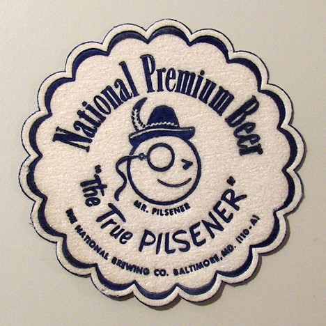 National Premium - Diecut Doily with Mr. Pilsener Beer