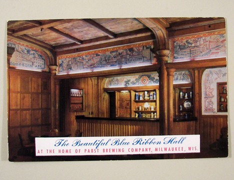 Pabst Blue Ribbon Hall Post Card Beer