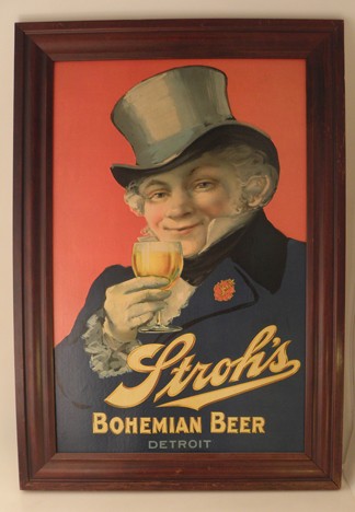 Stroh's Bohemian Detroit Sign Beer