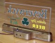 Beverwyck Golden Dry Beer Irish Cream Ale Lighted Back Bar Sign Photo 3