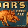 Boar's Beer & Ale Embossed Tin Sign Photo 3