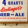 Esslinger's "4 Quarts" Framed Cardboard Sign Photo 3