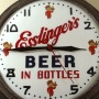 Esslinger's Beer In Bottles Milk Glass Clock Photo 2