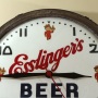 Esslinger's Beer In Bottles Milk Glass Clock Photo 3