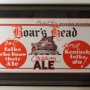Boar's Head Cream Ale Framed Paper Sign Photo 2