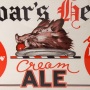 Boar's Head Cream Ale Framed Paper Sign Photo 3