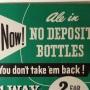 Cremo Ale No Deposit Bottles Cardboard Sign Photo 2