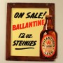 Ballantine 12 Oz. Steinies Die-Cut Cardboard Sign Photo 2