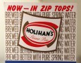 Holihan's Pilsener Beer "Now in Zip Tops!" Cardboard Sign Photo 2