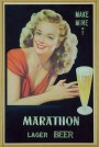 Marathon Lager Beer Framed Cardboard Sign "Make Mine..." Photo 2